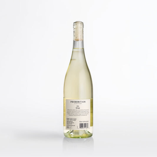 Wine bottle with a visible label on a white background