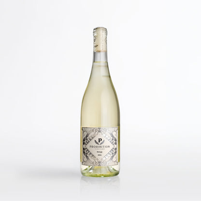 Ortega Wine bottle with a label on a white background